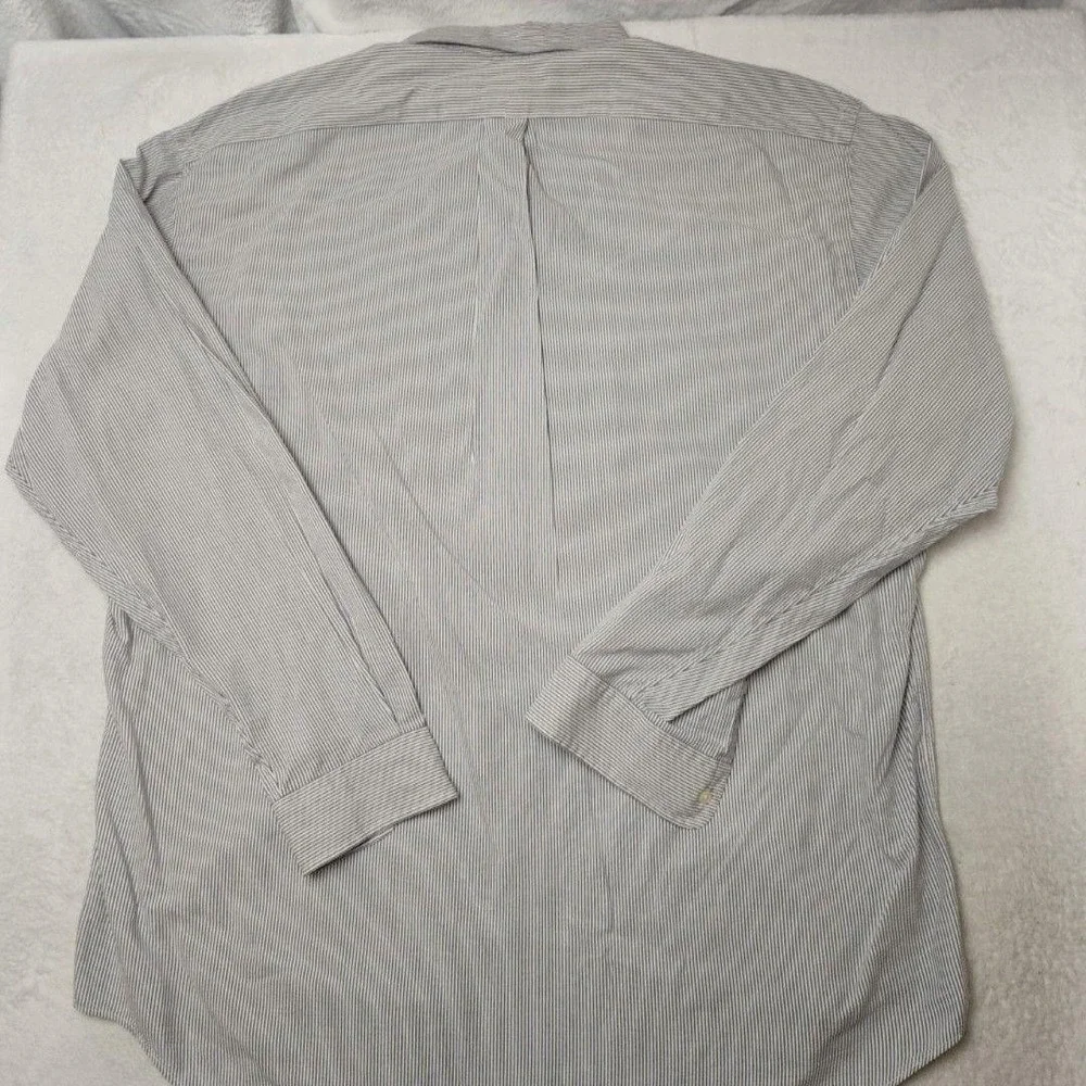 Ralph Lauren Shirt Mens‎ XL Blue Striped Button-Up Blake 100% Cotton Pony